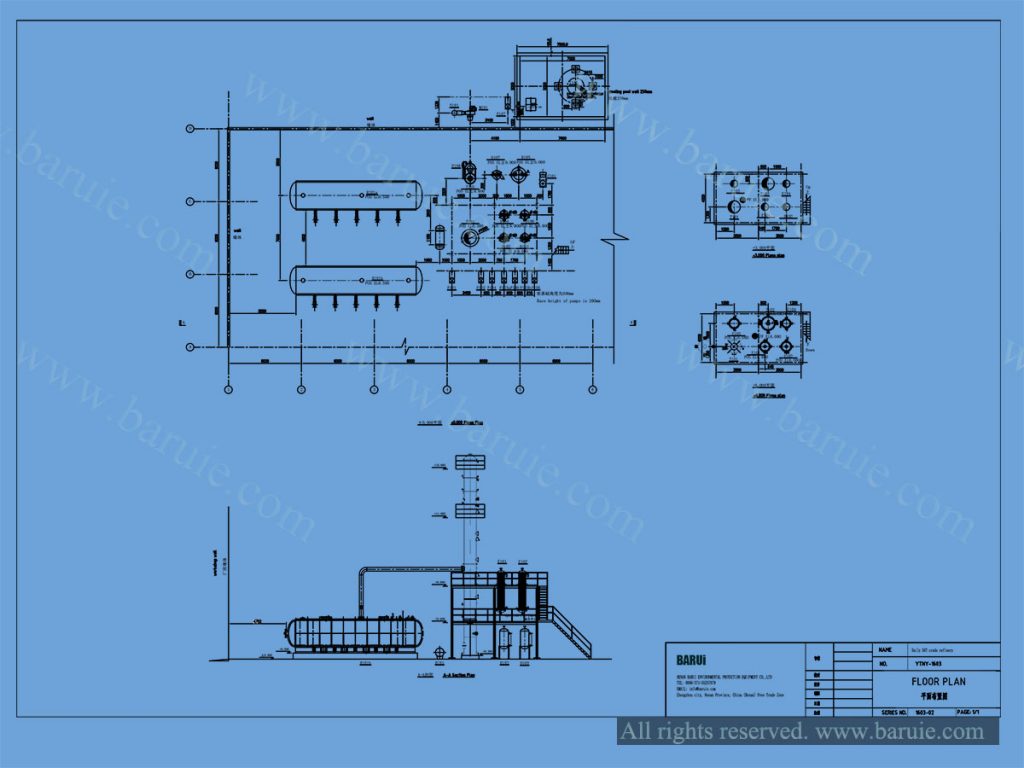 JYZLR50 Laos waste oil distillation plant 7