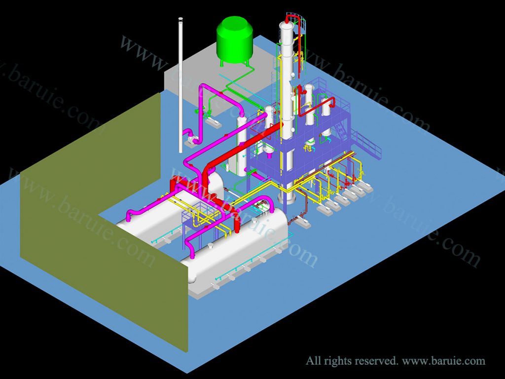 JYZLR50 Laos waste oil distillation plant 6